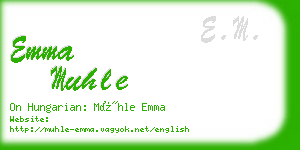 emma muhle business card